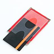 J-018 Карман для пластиковых карт с металл. уголками (нат.кожа) - J-018 Карман для пластиковых карт с металл. уголками (нат.кожа)